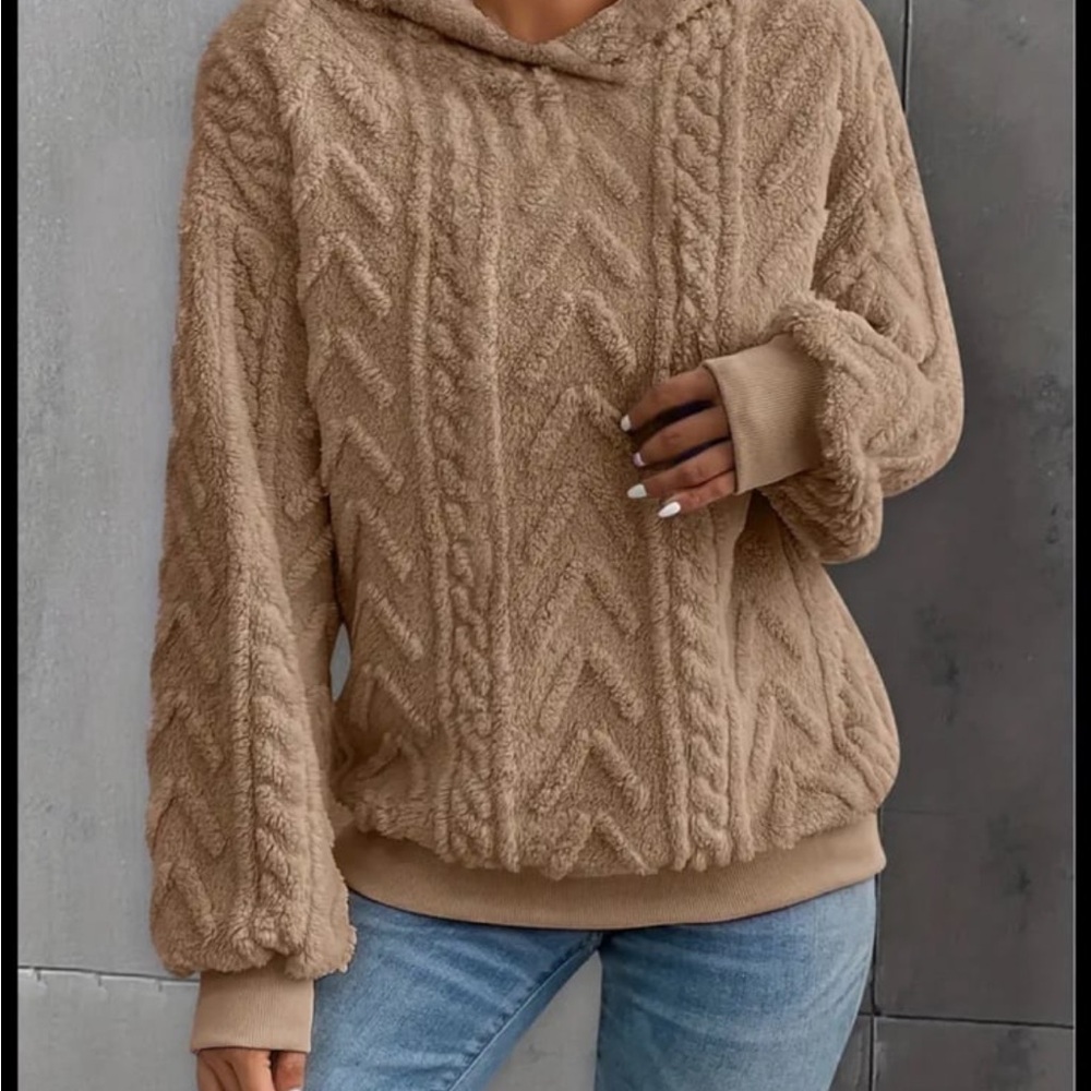 Elegant Brown‎ Cable Knit Women's Sweater